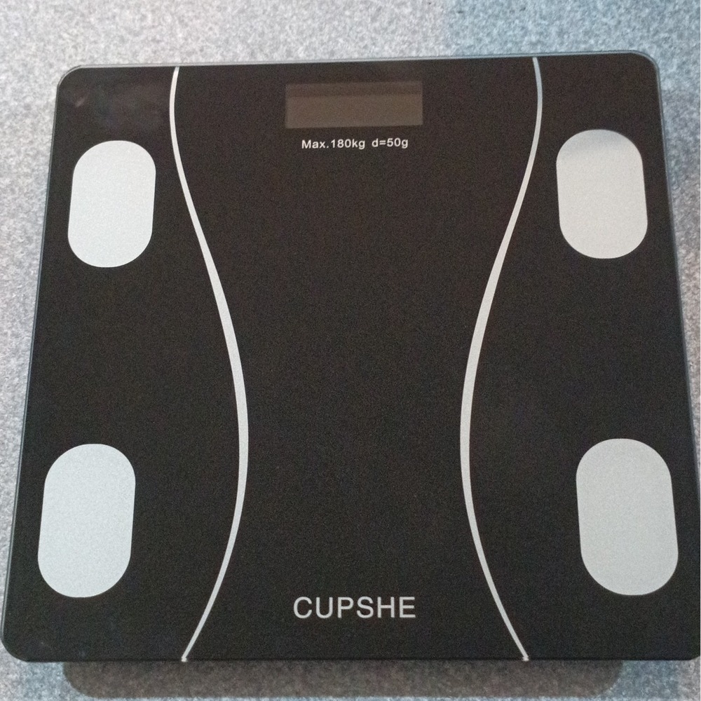 NEW CUPSHE Digital Glass Bathroom Scale Modern Black/White 180kg/400lb Max 50g